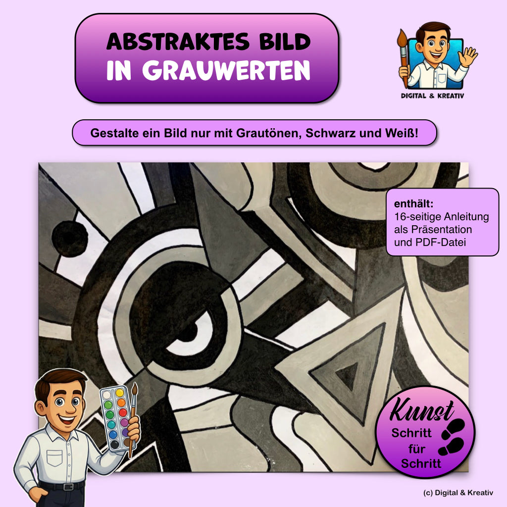 Abstraktes Gemälde in Tonwerten – Titelbild