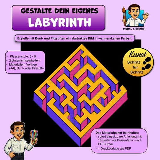 Kunstprojekt „Eigenes Labyrinth gestalten“ – Titelbild