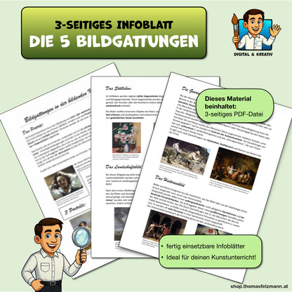 Bildgattungen in der bildenden Kunst – Titelbild