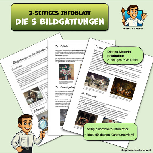 Bildgattungen in der bildenden Kunst – Titelbild