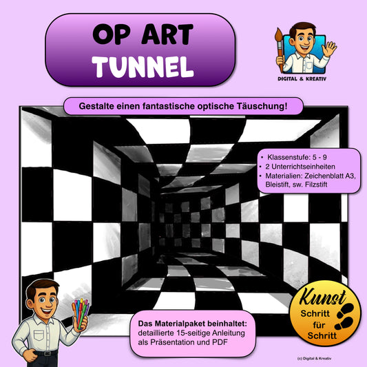 Kunstprojekt „Op-Art Tunnel“ – Titelbild