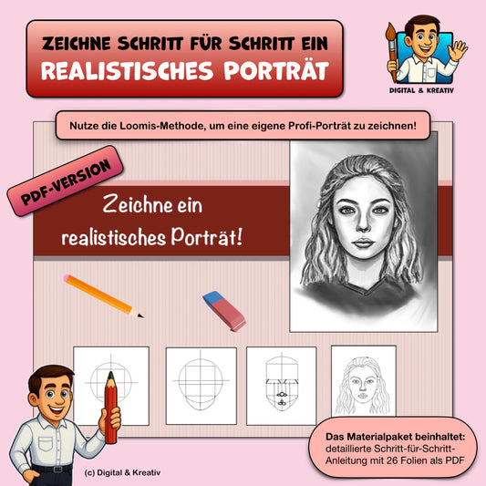 Zeichentutorial „Realistisches Porträt zeichnen“ – Titelbild