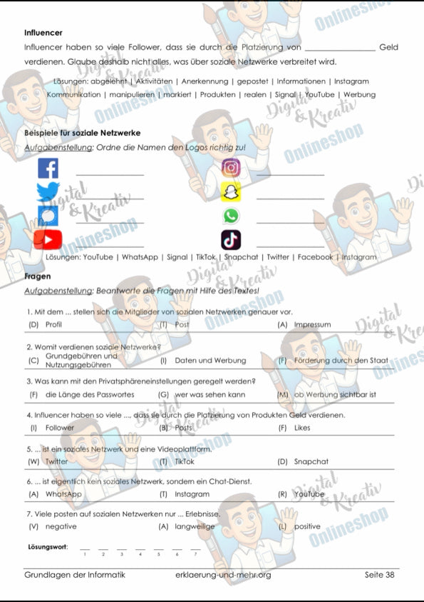 Digitale Grundlagen – 42-seitiges Arbeitsheft zur Informatik & Medienbildung (PDF)