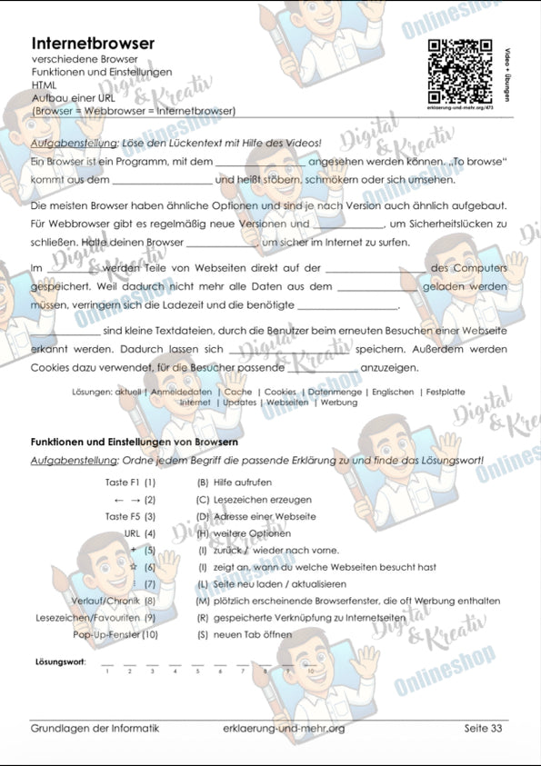 Digitale Grundlagen – 42-seitiges Arbeitsheft zur Informatik & Medienbildung (PDF)