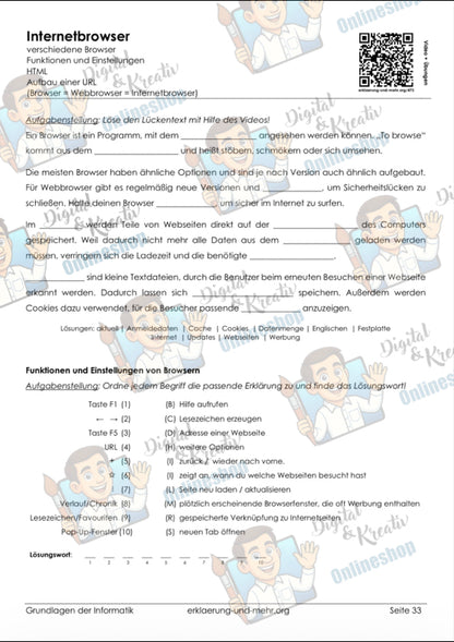 Digitale Grundlagen – 42-seitiges Arbeitsheft zur Informatik & Medienbildung (PDF)