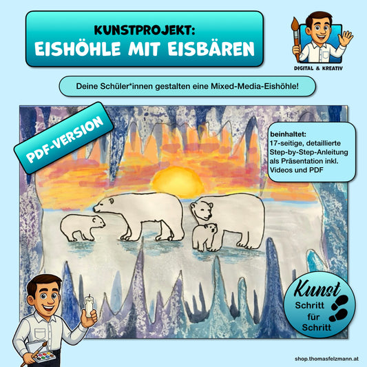 Kunstprojekt „Eisbären vor der Eishöhle“ – Titelbild