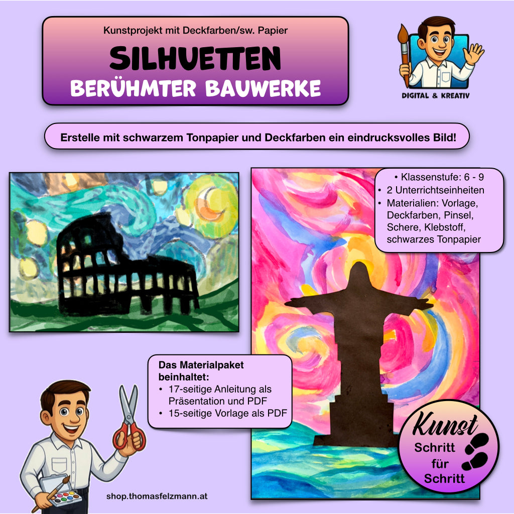 Silhouetten berühmter Bauwerke – Titelbild
