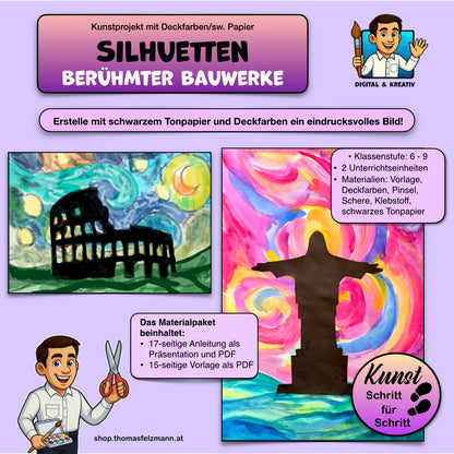 Silhouetten berühmter Bauwerke – Titelbild