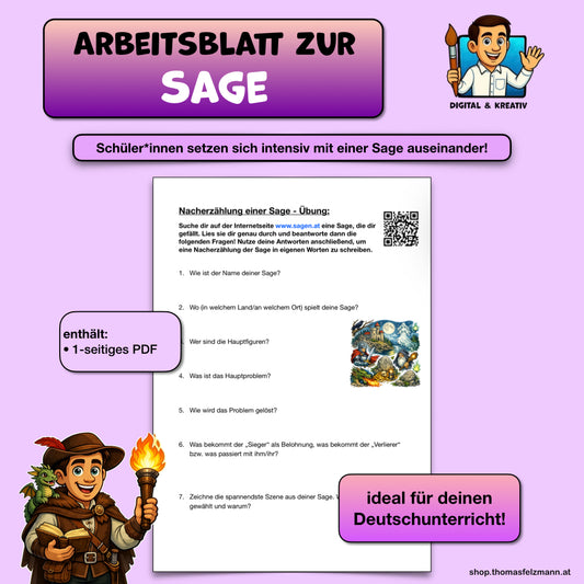 Nacherzählung einer Sage – Titelbild