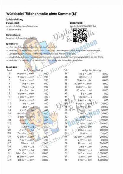 Flächenmaße mit Komma (mm², cm², dm², m², a, ha, km²) | Arbeitsheft (172 Seiten inkl. Lösungen)