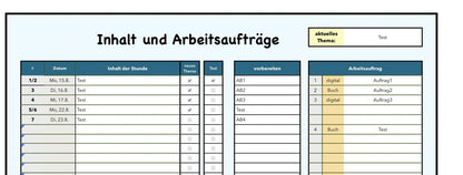Notenverwaltung mit Numbers – digitale Notenübersicht für iPad (6 Noten)