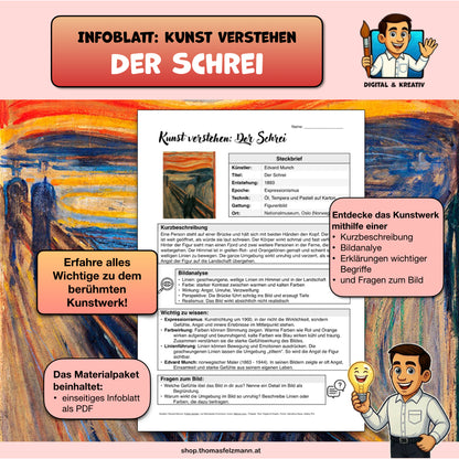 Kunst verstehen: Der Schrei – Infoblatt zur Bildanalyse (PDF)