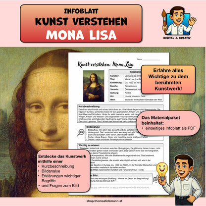 Kunst verstehen: Mona Lisa – Infoblatt zur Bildanalyse (PDF)