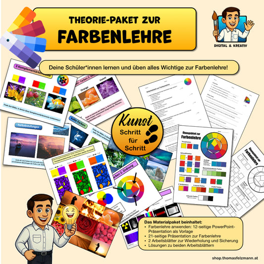Kunsttheorie Farbenlehre Paket: Farbenlehre lernen, üben und abprüfen