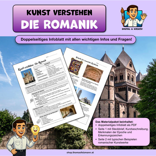 Kunst verstehen: Die Romanik – 2-seitiges Infoblatt für den Kunstunterricht