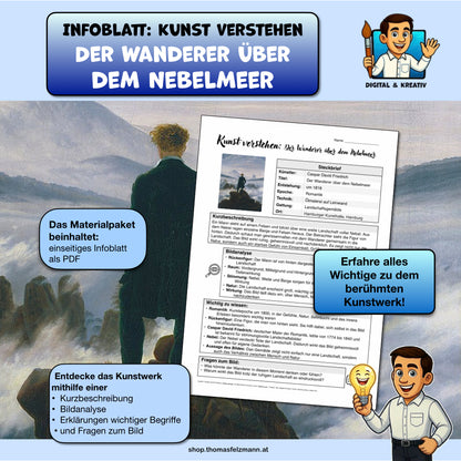 Kunst verstehen: Der Wanderer über dem Nebelmeer (1 Seite PDF)