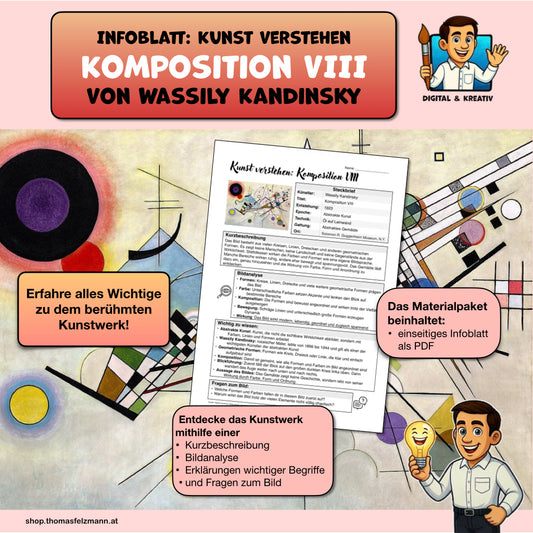 Kunst verstehen: Komposition VIII | Infoblatt zur Bildanalyse (1 Seite PDF)