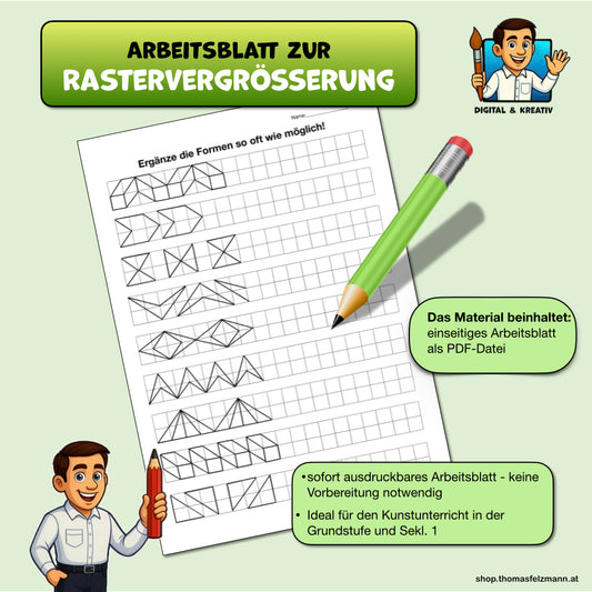 Arbeitsblatt Rastervergrößerung