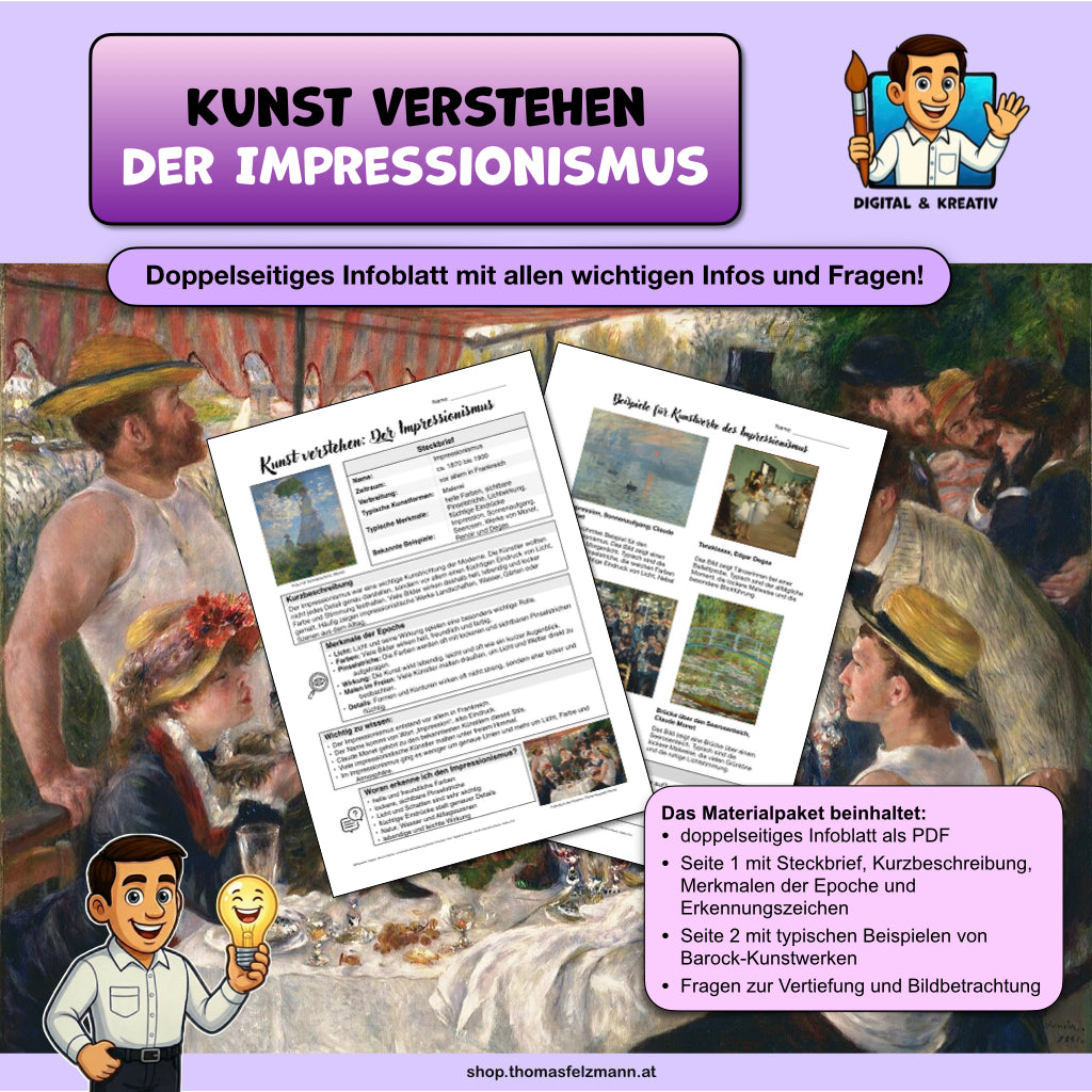 Kunst verstehen – Kunstepochen Bundle | 8 Infoblätter zur Kunstgeschichte