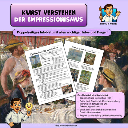 Kunst verstehen – Kunstepochen Bundle | 8 Infoblätter zur Kunstgeschichte