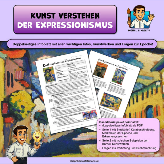 Kunst verstehen: Der Expressionismus | Infoblatt zur Kunstepoche (2 Seiten) | PDF