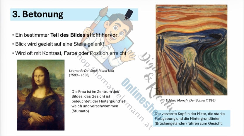 Die 7 Prinzipien der Kunst – Infopräsentation mit Beispielen aus der Kunstgeschichte