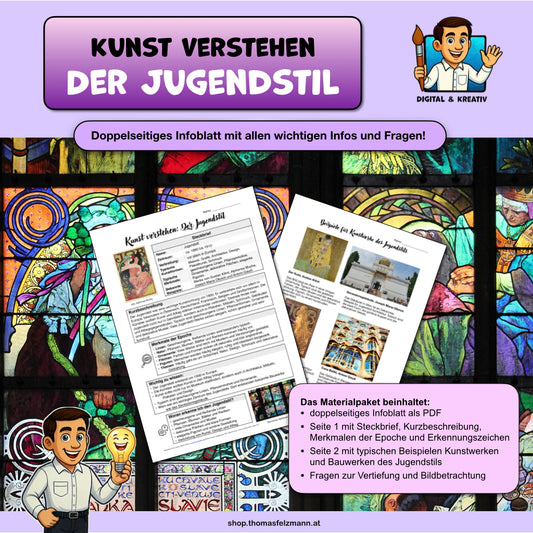 Kunst verstehen: Der Jugendstil | Infoblatt zur Kunstepoche (2 Seiten) | PDF