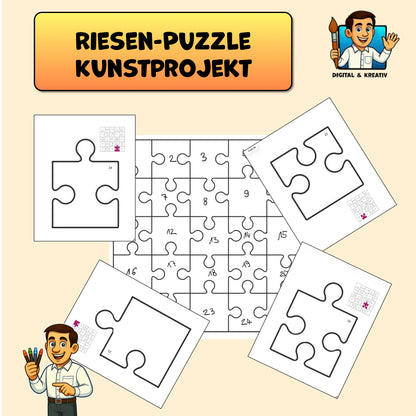 KUNST: Klassenbild - 25-teiliges Riesen-Puzzle