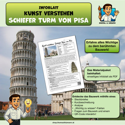 Kunst verstehen: Schiefer Turm von Pisa | Infoblatt für den Kunstunterricht | PDF