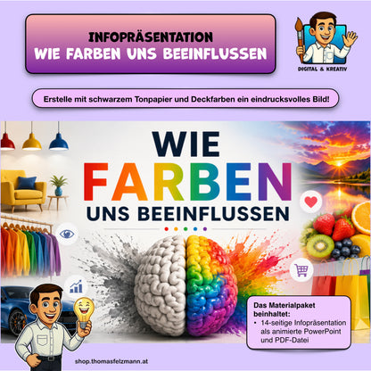 Wie Farben uns beeinflussen | Präsentation für den Unterricht | PowerPoint + PDF