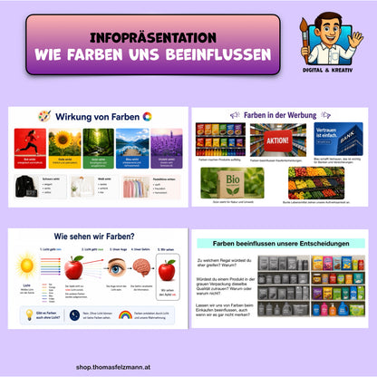 Wie Farben uns beeinflussen | Präsentation für den Unterricht | PowerPoint + PDF