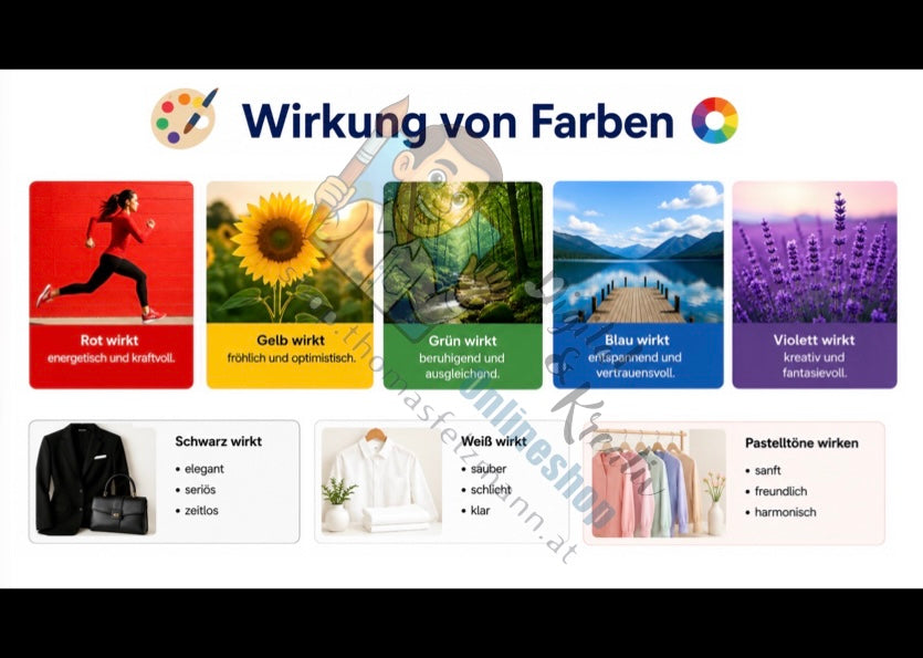 Wie Farben uns beeinflussen | Präsentation für den Unterricht | PowerPoint + PDF
