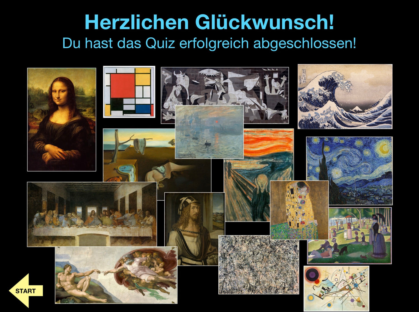 Die bekanntesten Kunstwerke der Welt Quiz (52 Seiten/Folien) | Interaktive PowerPoint + PDF