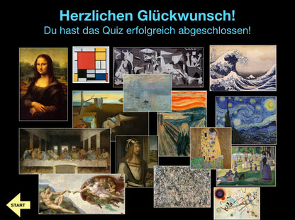 Die bekanntesten Kunstwerke der Welt Quiz (52 Seiten/Folien) | Interaktive PowerPoint + PDF