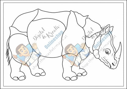 Dürer Rhinozeros – Kunstprojekt als PDF | Musterzeichnung & Gruppenarbeit