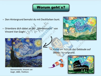 Silhouetten berühmter Bauwerke – Kunstprojekt (17-seitige Anleitung + 15-seitige Vorlagen)