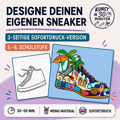 Designe deinen Sneaker – Kunst in 30 Minuten | Sofortdruck-Version