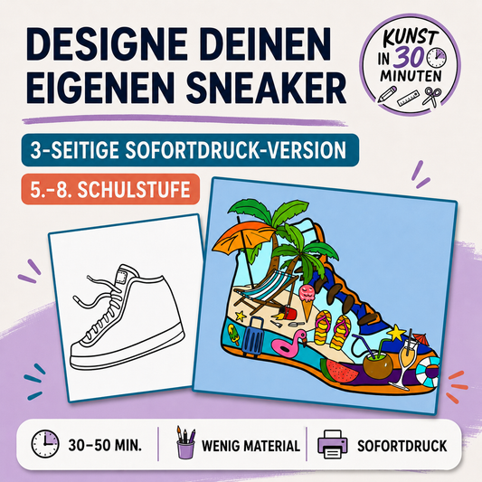 Designe deinen Sneaker – Kunst in 30 Minuten | Sofortdruck-Version
