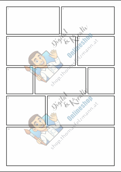 Kunst in 30 Minuten – Erstelle deinen eigenen Comic | 3-seitige Sofortdruck-Version