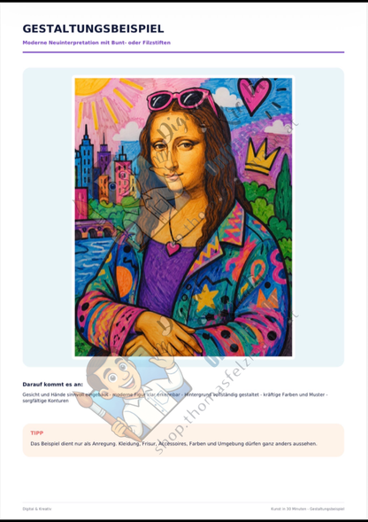 Gestalte eine moderne Mona Lisa – Kunst in 30 Minuten