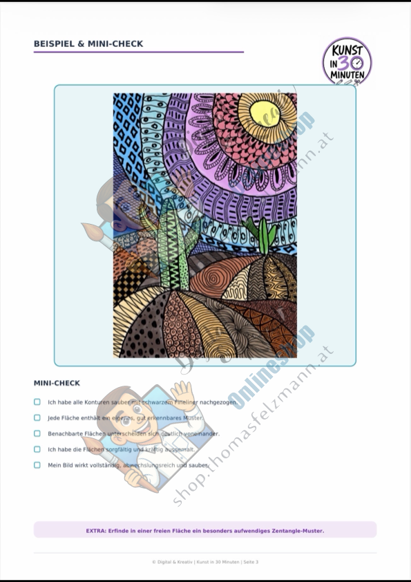 Zentangle-Wüstenlandschaft | Kunst in 30 Minuten