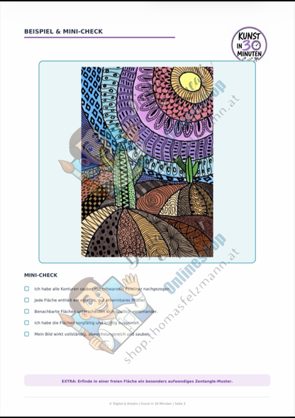 Zentangle-Wüstenlandschaft | Kunst in 30 Minuten