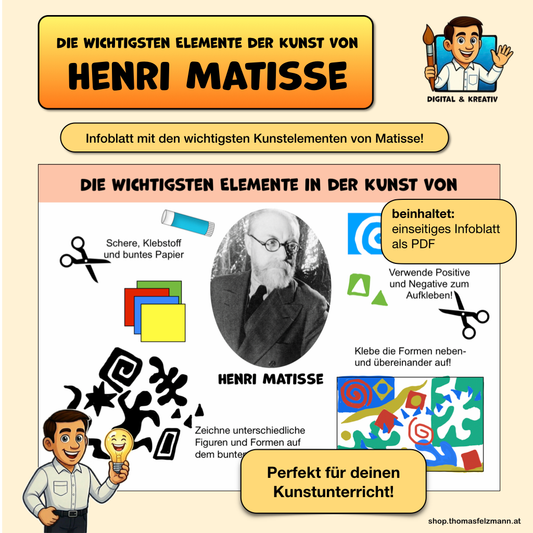 Henri Matisse Kunstplakat (1 Seite) | Elemente der Kunst | PDF