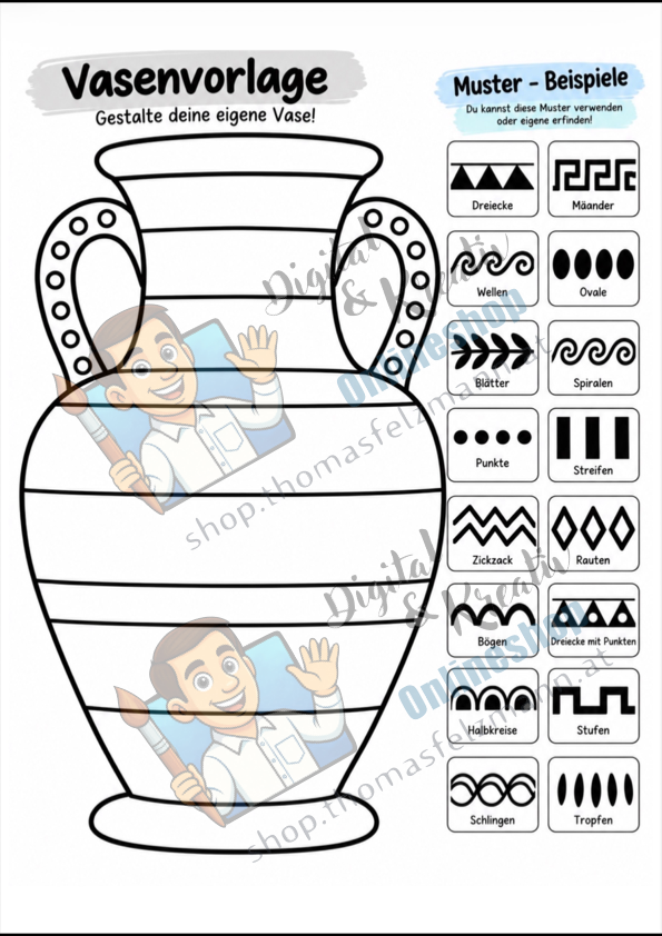 Griechische Vase gestalten – Kunst in 30 Minuten