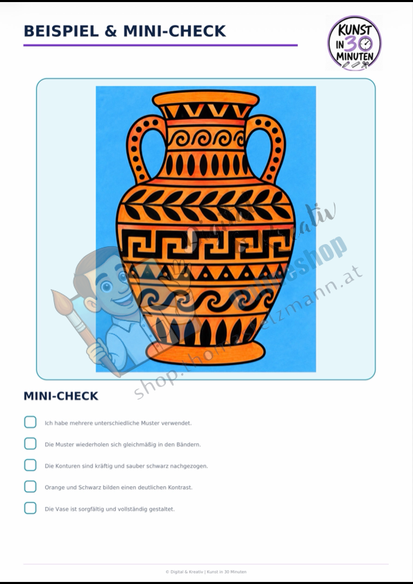 Griechische Vase gestalten – Kunst in 30 Minuten