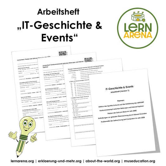 IT-Geschichte & Events Arbeitsheft Version 1 (22 Seiten) | Digitale Grundbildung PDF für die Sekundarstufe I