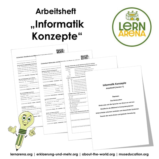 Informatik Konzepte Arbeitsheft Level 1 (leicht) | 11 Seiten | PDF | inkl. separatem Lösungsheft – Titelbild