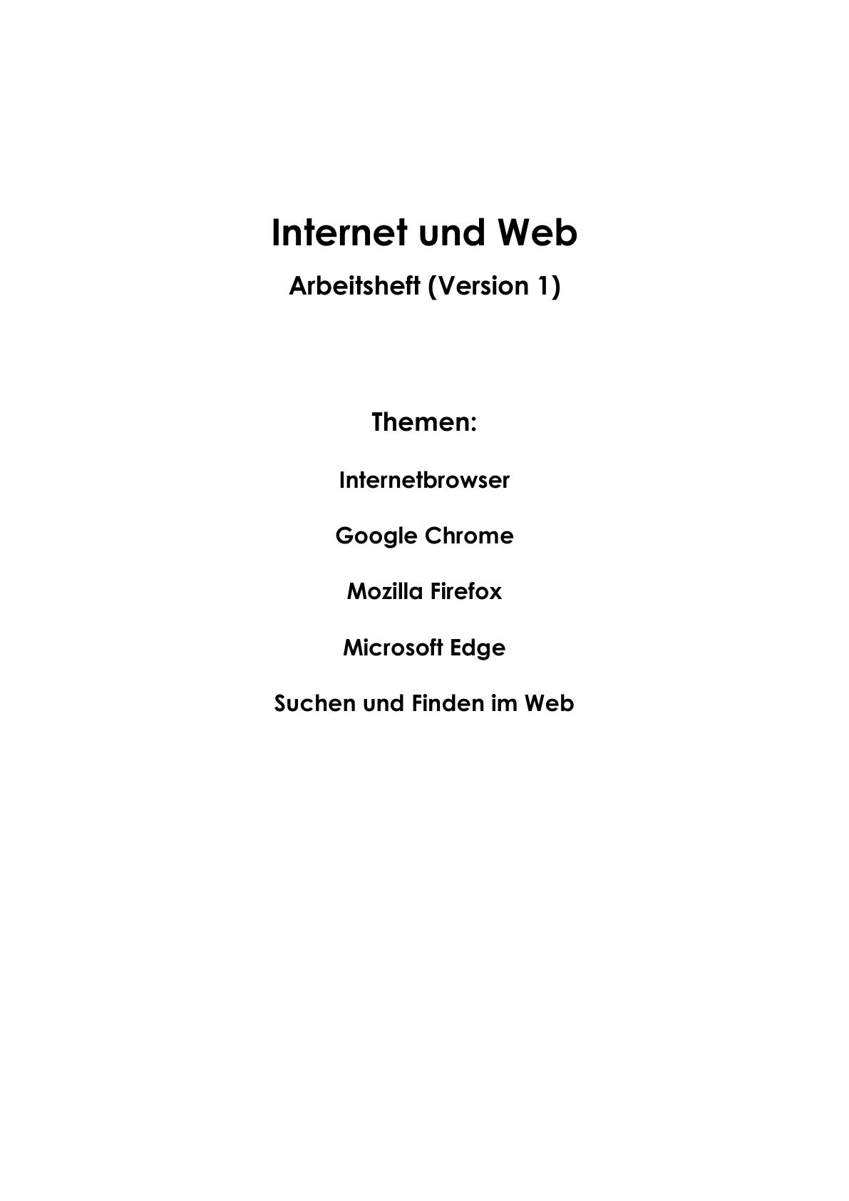  – Inhaltsverzeichnis