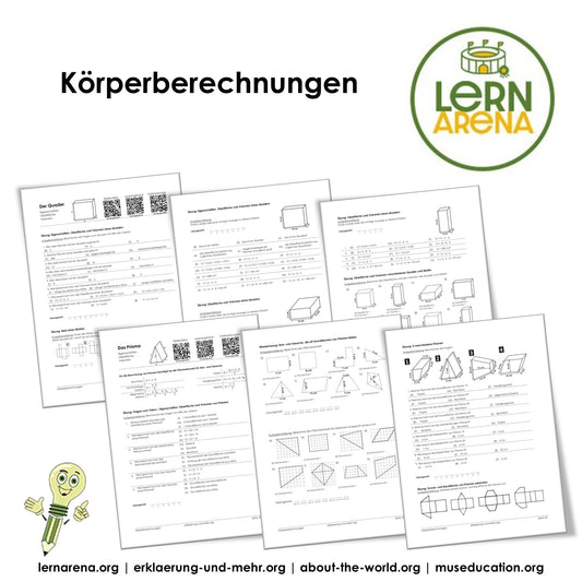 Körperberechnungen | Arbeitsheft (80 Seiten inkl. Lösungen) – Titelbild