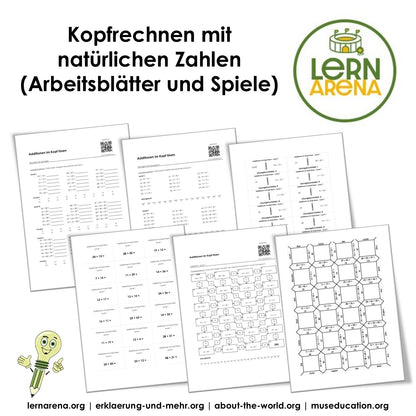 Kopfrechnen mit natürlichen Zahlen | Mega-Arbeitsheft (336 Seiten inkl. Lösungen) – Titelbild